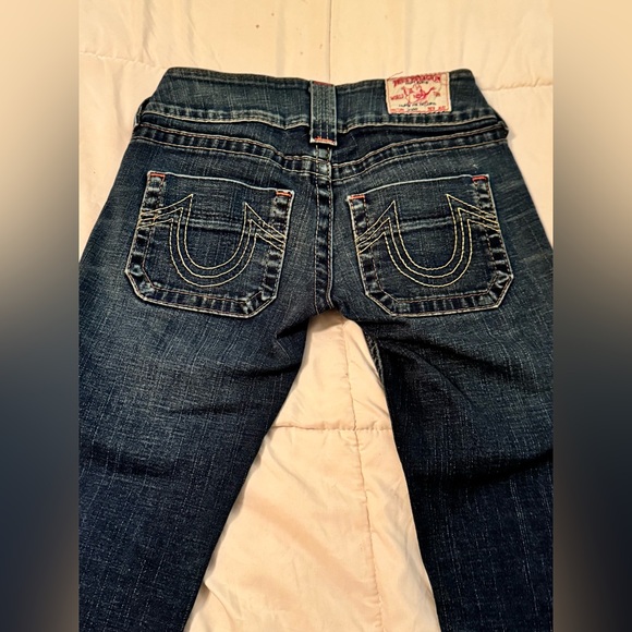 Y2K VINTAGE True Religion Sammy Jeans Women's Size 26, Dark Rinse, Low Rise - Picture 9 of 14